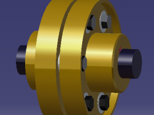 bush pin type flexible coupling 3D Model