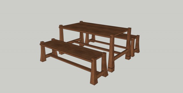 dining table u03 3D Model .c4d .max .obj .3ds .fbx .stl .blend 