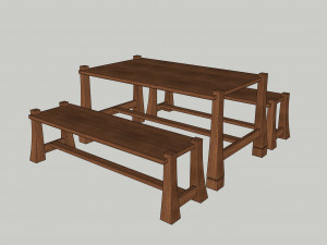 dining table u03 3D 模型