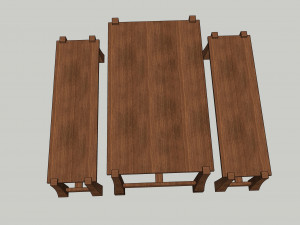 dining table u03 3D Model