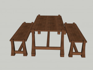 dining table u03 3D Model