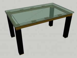 glass table 3D 模型