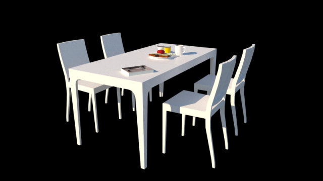 White laminate clearance dining table