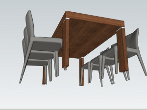 dining table u04 3D Model