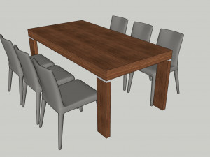 dining table u04 3D Model