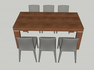 dining table u04 3D Model