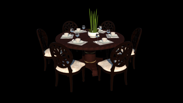 dining table u05 3Dモデル .c4d .max .obj .3ds .fbx .stl .blend 