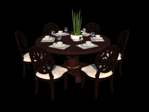 dining table u05 3D 模型