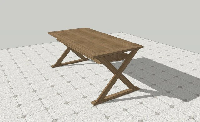 обеденный стол u09 3D Модель .c4d .max .obj .3ds .fbx .stl .blend 