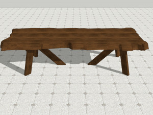 wooden table u10 3D Модель