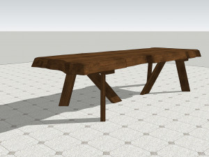 wooden table u10 3D Модель