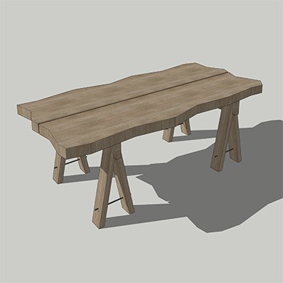 wooden table u10 Model 3D .c4d .max .obj .3ds .fbx .stl .blend 