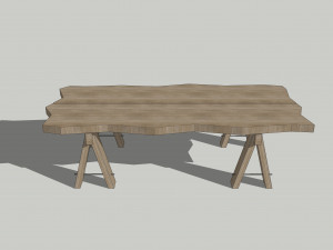 wooden table u10 Model 3D