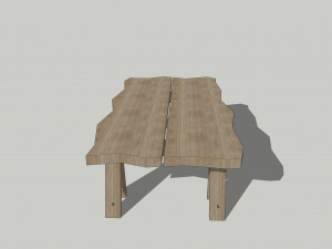 wooden table u10 Model 3D