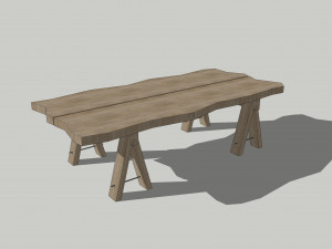 wooden table u10 Model 3D