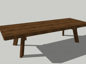 wooden table u12 3D 模型