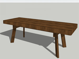 wooden table u12 3Dモデル