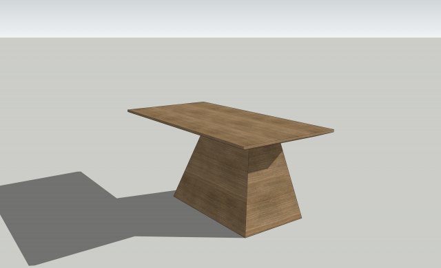 wooden table u13 Model 3D .c4d .max .obj .3ds .fbx .stl .blend 