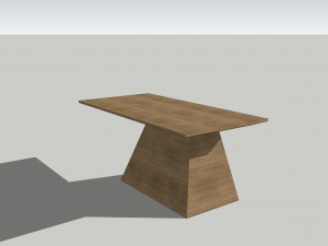 wooden table u13 3D Model
