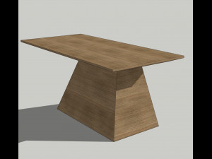 wooden table u13 Model 3D