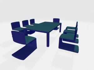 회의 책상 3D 모델