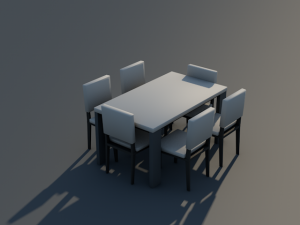 minimalist dining table 3Dモデル
