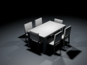 minimalist dining table 3D Model