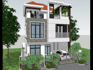modern villa 3Dモデル