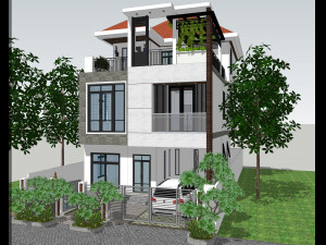 modern villa Modelo 3D