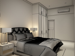 europe style bedroom 3D Model