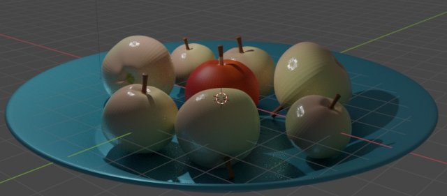 plate with apples 3D-Modell .c4d .max .obj .3ds .fbx .stl .blend 