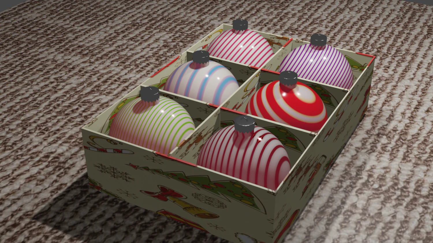 christmas balls 3D Model .c4d .max .obj .3ds .fbx .stl .blend 