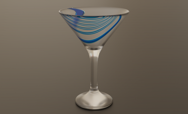 Martini Glass 3D Модель .c4d .max .obj .3ds .fbx .stl .blend 
