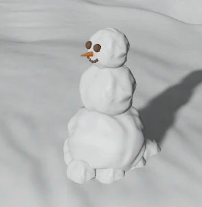 snowman 3D Model .c4d .max .obj .3ds .fbx .stl .blend