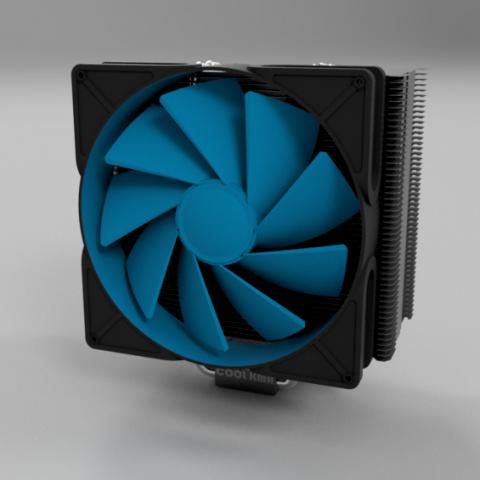 cpu cooler 01 ice warior 3D मॉडल .c4d .max .obj .3ds .fbx .stl .blend 