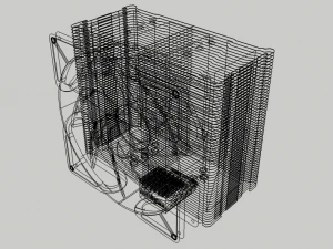 cpu cooler 01 ice warior 3D Model