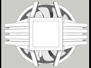 cpu cooler 2 3D Model