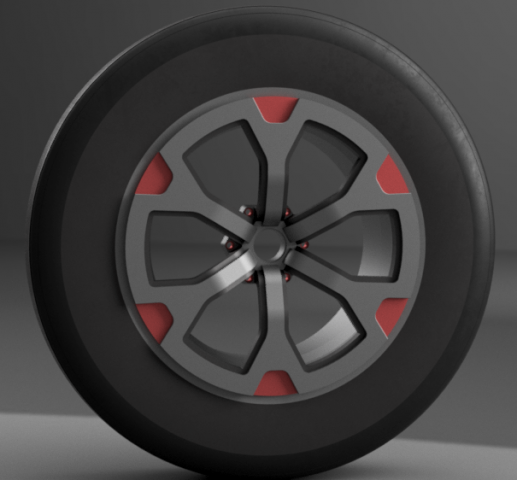 sport wheel 06 3D Model .c4d .max .obj .3ds .fbx .stl .blend 