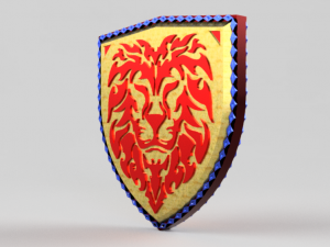Lion emblem 03 3D Model
