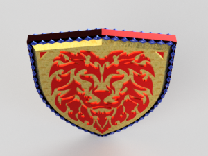Lion emblem 03 3D Model