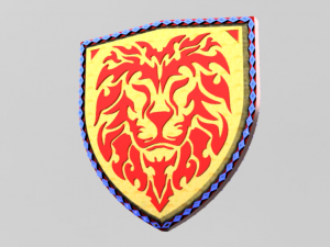 Lion emblem 03 3D Model