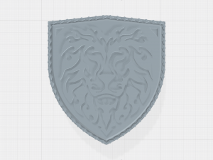 Lion emblem 03 3D Model