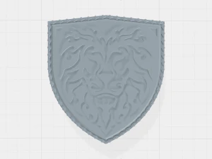 Lion emblem 03 3D Model