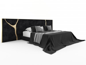 lapiaz black headboard Model 3D