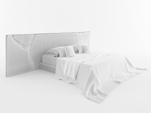 lapiaz black headboard Model 3D