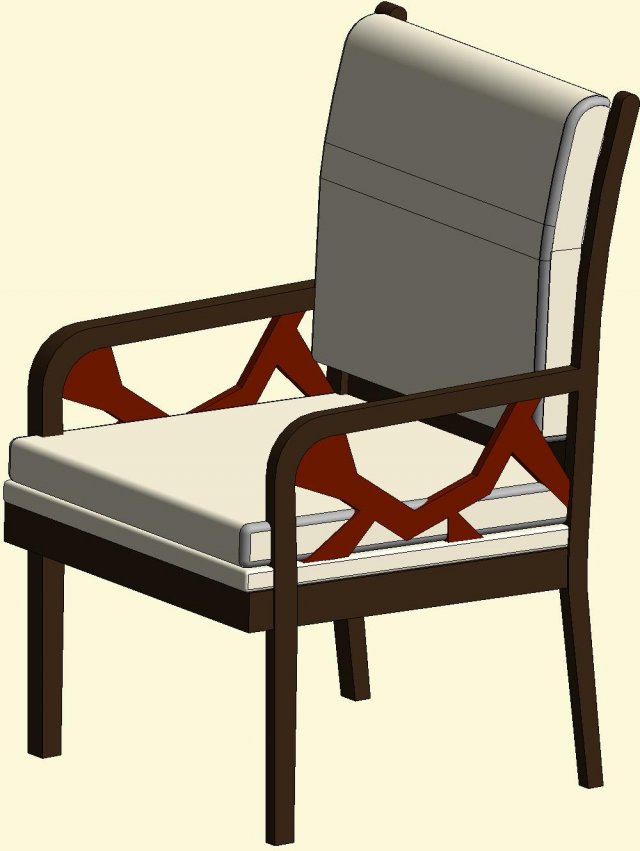 armchair 3D 模型 .c4d .max .obj .3ds .fbx .stl .blend 