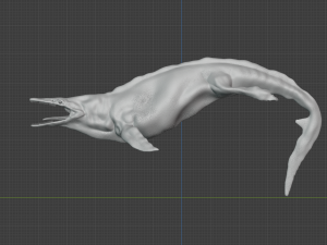 mosasaurus Modello 3D