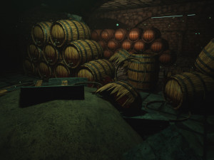 wine cellar set unreal engine project included Model 3D