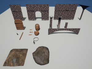 wine cellar set unreal engine project included 3D 模型