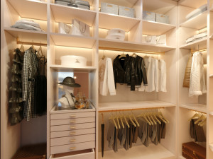 classic walk-in closet - cabina armadio classica Modelo 3D